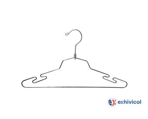 12348 3 Gancho metalico N4 troquelado con bolita cromado e