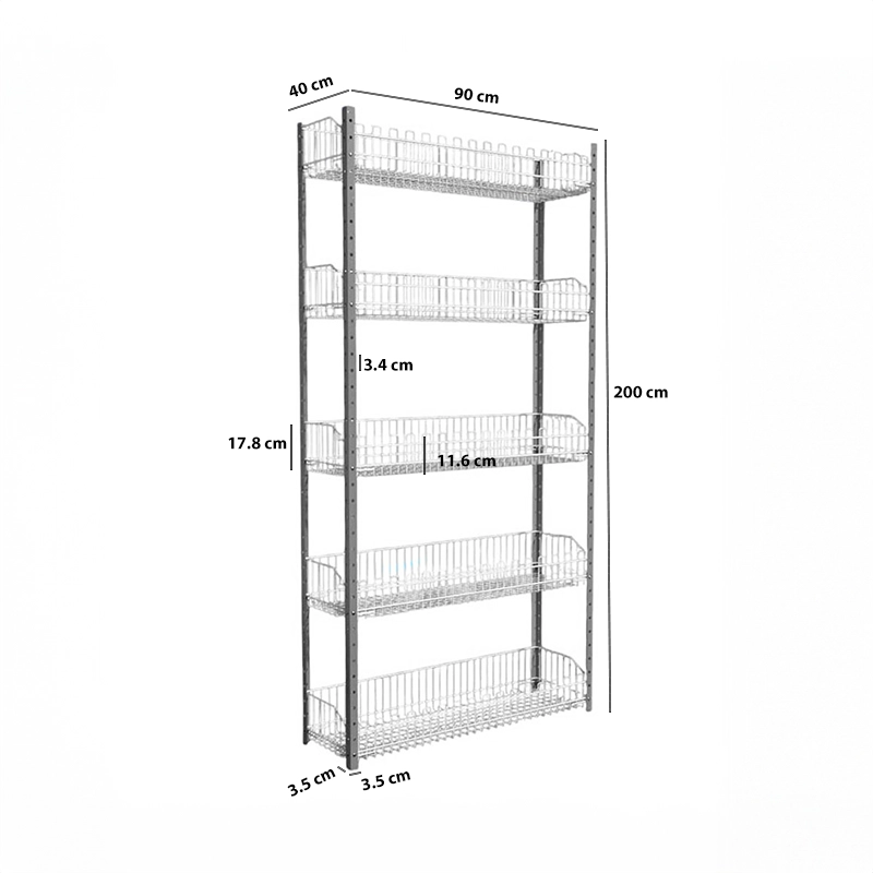 estanteria de 90x200x40 con canasta