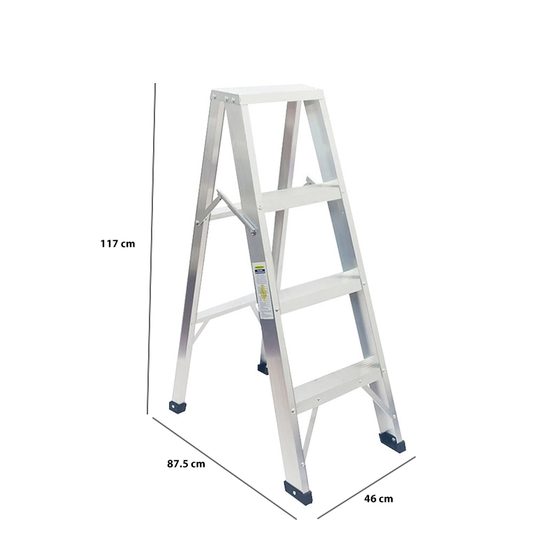 Escalera tipo tijera 4 pasos Aluminio sencilla
