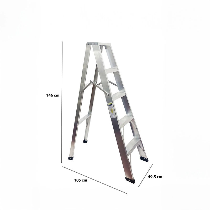 Escalera tipo tijera 5 pasos Aluminio sencilla