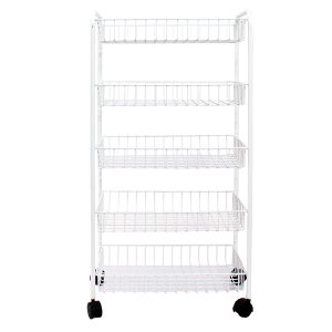 01 19277 Carro auxiliar cocina 5 canastas blanco